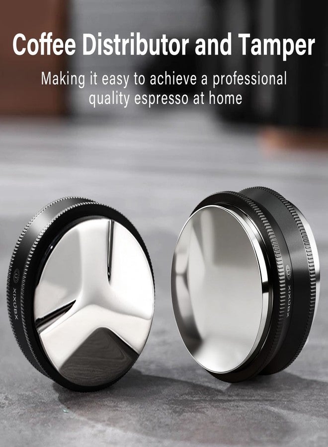 XIXUBX 58mm Espresso Tamper, Coffee Distributor and Tamper 304 Stainless Steel, Adjustable Depth Distribution Tool Professional Espresso Leveler Barista Tools Fits 58mm Portafilter - Image 2