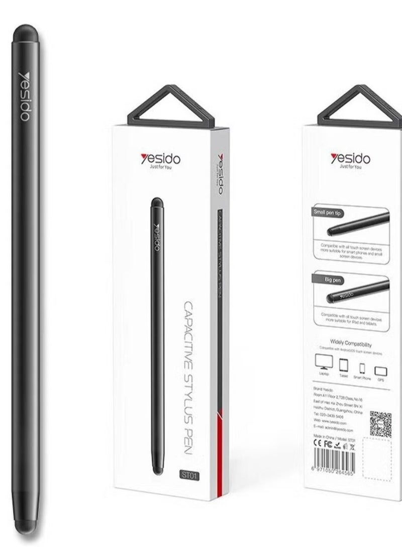 Yesido ST01 S02 S04 Double-Headed Passive Stylus Pen – High Precision Capacitive Touch Screen Pen for Tablets, PCs & Smartphones – Smooth Writing & Drawing, No Batteries Required  - Image 1