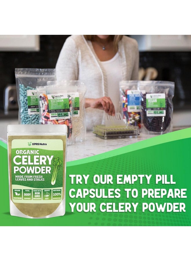 XPRS Nutra مسحوق الكرفس العضوي من XPRS نوترا - مسحوق الكرفس الطازج العضوي المضاد للأكسدة - مسحوق الكرفس العضوي الفاخر - مسحوق الكرفس الطازج الصديق للنباتيين (8 أونصات) - Image 5