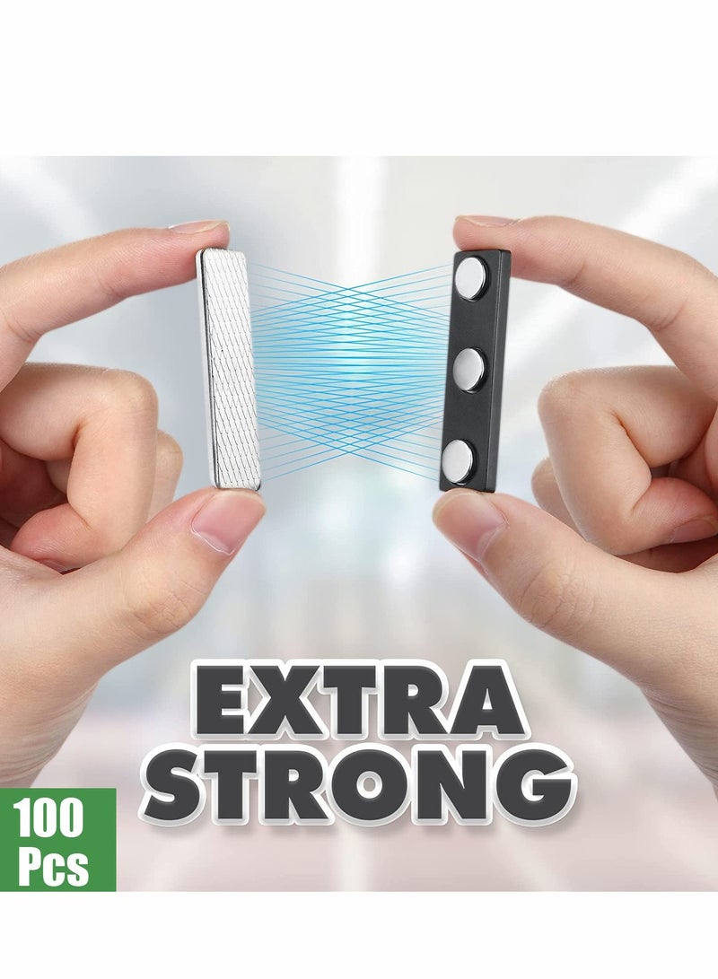 Excefore Magnetic Name Tag, 100 Pcs Magnetic Badge Holder for Clothes, Metal Magnetic Tags with 3 Neodymium Magnets - Image 3