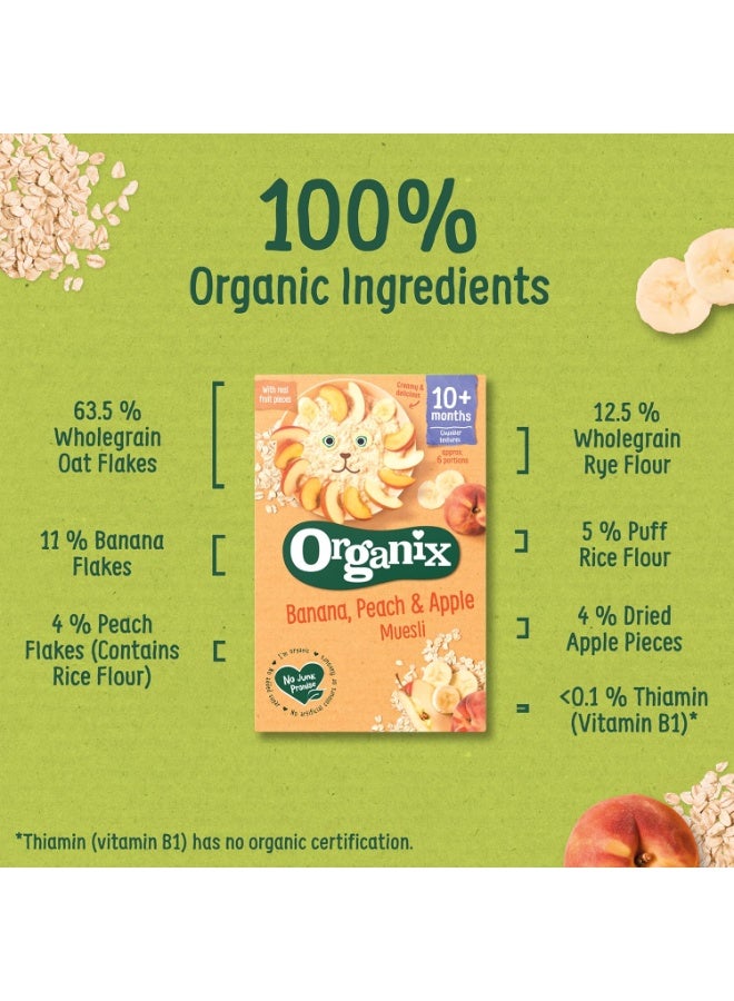 Organix Banana Peach & Apple Organic Baby Muesli 10+ Months 200 G - Image 3