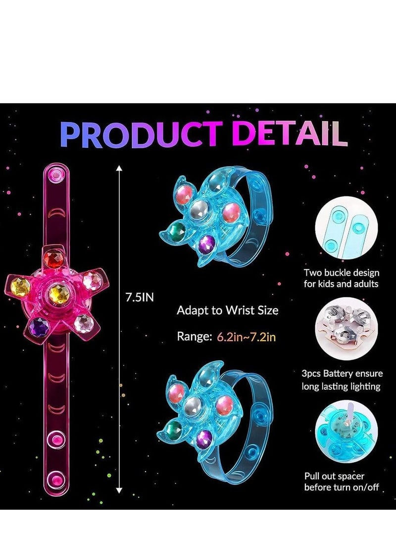 كول بيبي بارد 25 حزمة الصمام الخفيفة فوق الصورة سبينر سوار حزب 4-88-12 سنة الأطفال المفضلة ، noctilucent الطرف اللوازم ، هدايا الأطفال ، ألوان عشوائية - Image 3