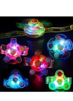 Cool Baby COOLBABY 25 Pack LED Light Up Fidget Spinner Bracelets Party Favors for Kids 4-8 8-12, Glow in The Dark Party Supplies,Gifts for Kids,Random Color  - Image 4