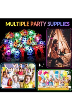 Cool Baby COOLBABY 25 Pack LED Light Up Fidget Spinner Bracelets Party Favors for Kids 4-8 8-12, Glow in The Dark Party Supplies,Gifts for Kids,Random Color  - Image 2