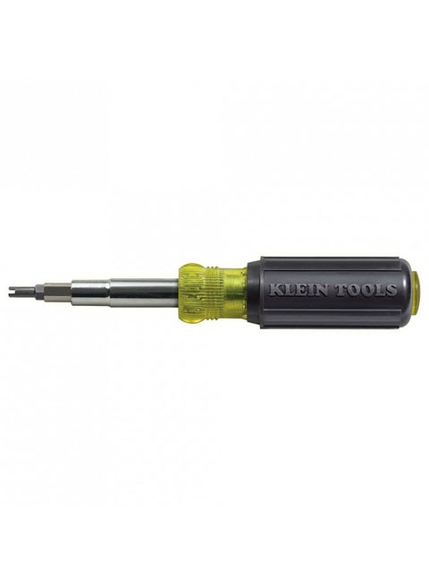 Klein Tools 32527 Multi-Bit Screwdriver / Nut Driver, 11-in-1 with Phillips, Slotted, Square, and Schrader Bits and Nut Drivers