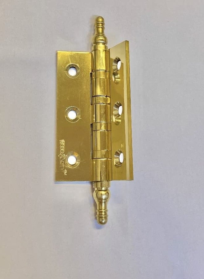 BRASK Brass Temple Bearing Hinges 3" x 2" x 2 mm (Pack of 6) (Golden Satin Finish) - Image 4