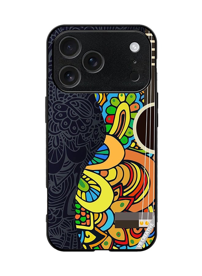 VR CREATIVE Protective Case Cover For Apple iPhone 17 Pro Colorful Guitar Design Multicolour