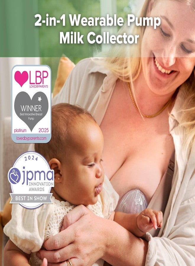 haakaa Wearable Silicone Breast Pump with Steriliser Bag, 2-in-1 Hands-Free Passive Breast Milk Catcher for Nursing Mom, Breastfeeding Essentials, 75ml Shell Pump & 750ml Steriliser Bag - Frosted - Image 2