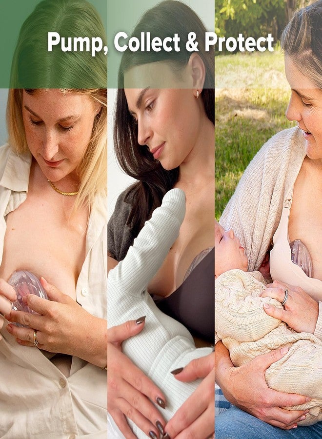 haakaa Wearable Silicone Breast Pump with Steriliser Bag, 2-in-1 Hands-Free Passive Breast Milk Catcher for Nursing Mom, Breastfeeding Essentials, 75ml Shell Pump & 750ml Steriliser Bag - Frosted - Image 4