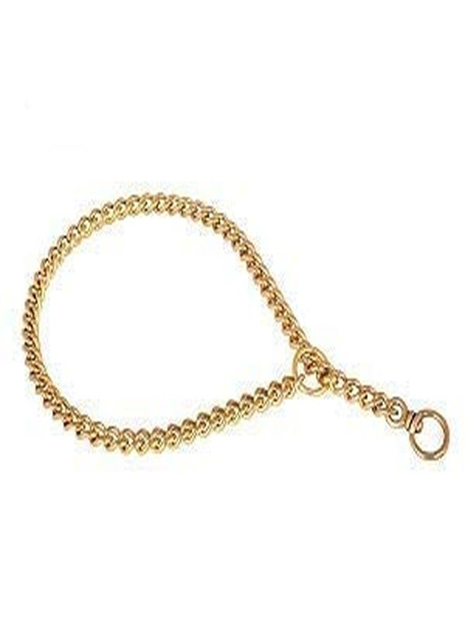 Pet Believe Heavy Duty Brass Choke Chain Training Collar for Medium Dogs - Brass Choke Chain Swivel Size 8 no. 24inch - Image 2