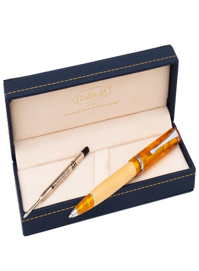 Conklin Duragraph Voyager Ballpoint Pen - Birchwood + European Resin + Free Extra Black Gel Refill - Executive Gift Pen for Professionals, Writers, Men & Women - Image 2