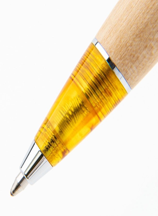 Conklin Duragraph Voyager Ballpoint Pen - Birchwood + European Resin + Free Extra Black Gel Refill - Executive Gift Pen for Professionals, Writers, Men & Women - Image 5