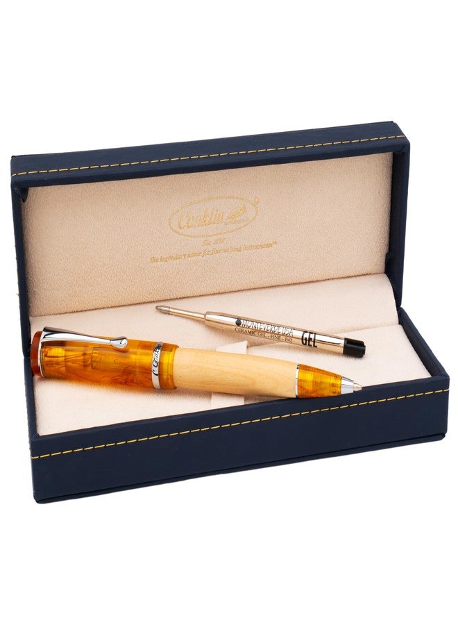 Conklin Duragraph Voyager Ballpoint Pen - Birchwood + European Resin + Free Extra Black Gel Refill - Executive Gift Pen for Professionals, Writers, Men & Women - Image 3