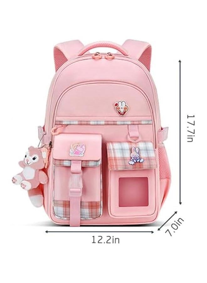 HOOKOR School bag, Cute School Backpack,school bag leisure backpack school student laptop backpack,accessories plush pendant for Teens Girls Women Studentsr School bag  - Image 3