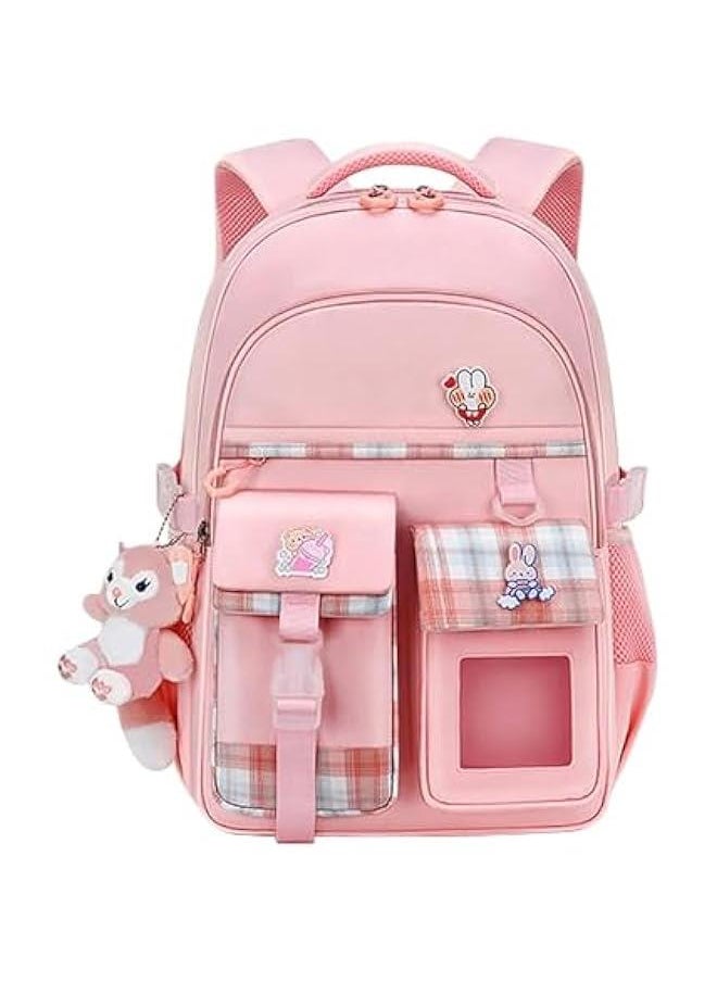 HOOKOR School bag, Cute School Backpack,school bag leisure backpack school student laptop backpack,accessories plush pendant for Teens Girls Women Studentsr School bag  - Image 1