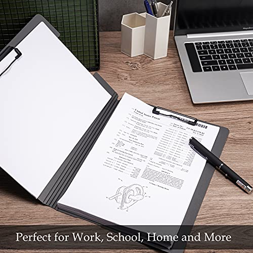 Tomorotec A4 Size Nursing Foldable Cover Clipboard with Pen Holder PP Foam Stationery Document Holder File Organizer Folder Writing Pad for Hospital Office School Business Classroom Supplies (Black) - Image 5