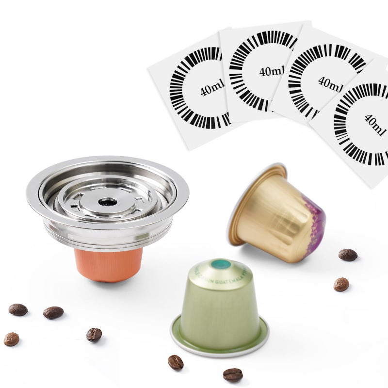 BENFUCHEN Reusable Coffee Pods Adapter Compatible with Delonghi ENV135 VertuoLine GCA1, Stainless Steel Converter Holder for VertuoNext&VertuoPOP, Brewing NEspresso OriginalLine Coffee (Brew 40ML) - Image 1
