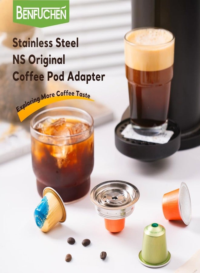 BENFUCHEN Reusable Coffee Pods Adapter Compatible with Delonghi ENV135 VertuoLine GCA1, Stainless Steel Converter Holder for VertuoNext&VertuoPOP, Brewing NEspresso OriginalLine Coffee (Brew 40ML) - Image 5