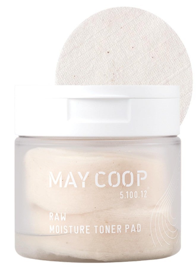 MAY COOP Raw Moisture Korean Toner Pad - Redness Relief, Hydrating, Exfoliating Cotton Pads with 75% Maple Sap for Skin Balancing & Smoother Texture, 70 Pads - Image 1