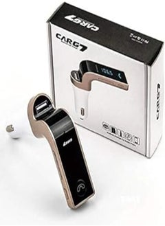 CARG7 جهاز إرسال FM لاسلكي 4 في 1 يعمل بتقنية البلوتوث G7 وجهاز تعديل AUX ومشغل MP3 وSD وUSB وLCD وملحقات السيارة 