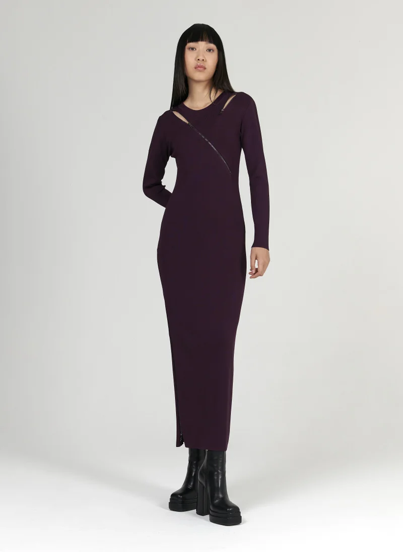 leem Zipped Knitted Dress