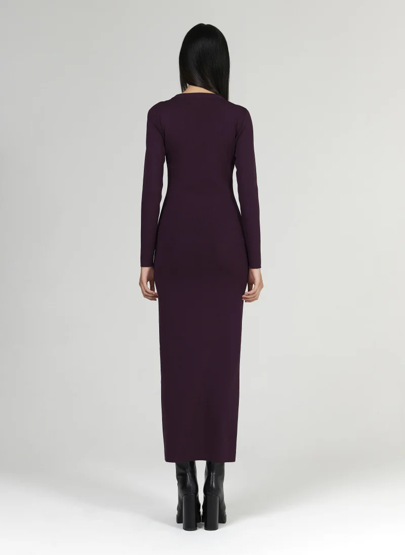 leem Zipped Knitted Dress