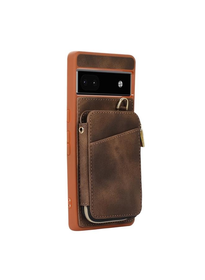 Green Tiger Case For Google Pixel 6a Zipper Card Bag Back Cover Phone Case - Image 2