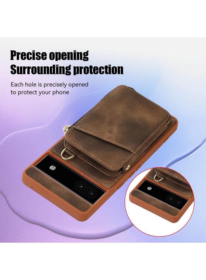 Green Tiger Case For Google Pixel 6a Zipper Card Bag Back Cover Phone Case - Image 5