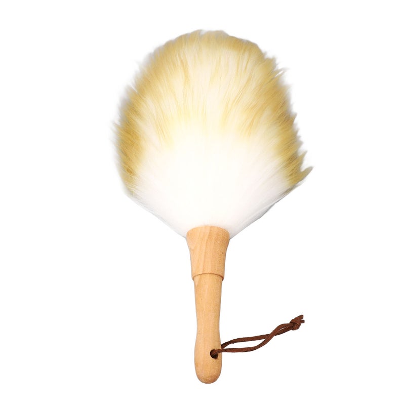 Cleaning Brush Duster Multifunctional Wooden Handle Lambswool Duster for Blinds Table Piano Long Handle - Image 1