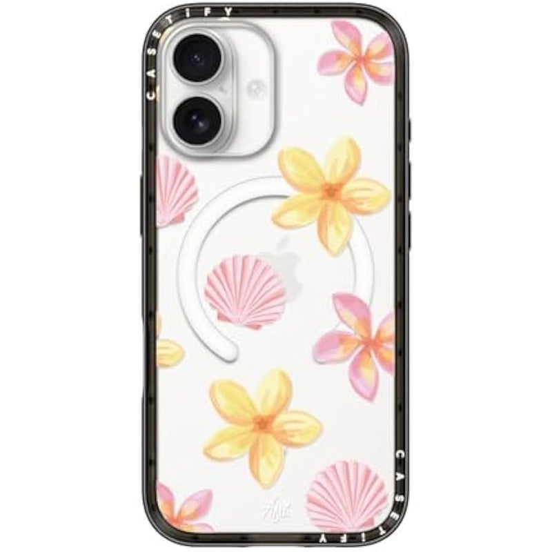 Casetify Compact Magsafe iPhone 17 Case 【Lightweight/Slim Fit/Compatible with Magsafe】 - Tropical Holibob - Clear Black - Image 1