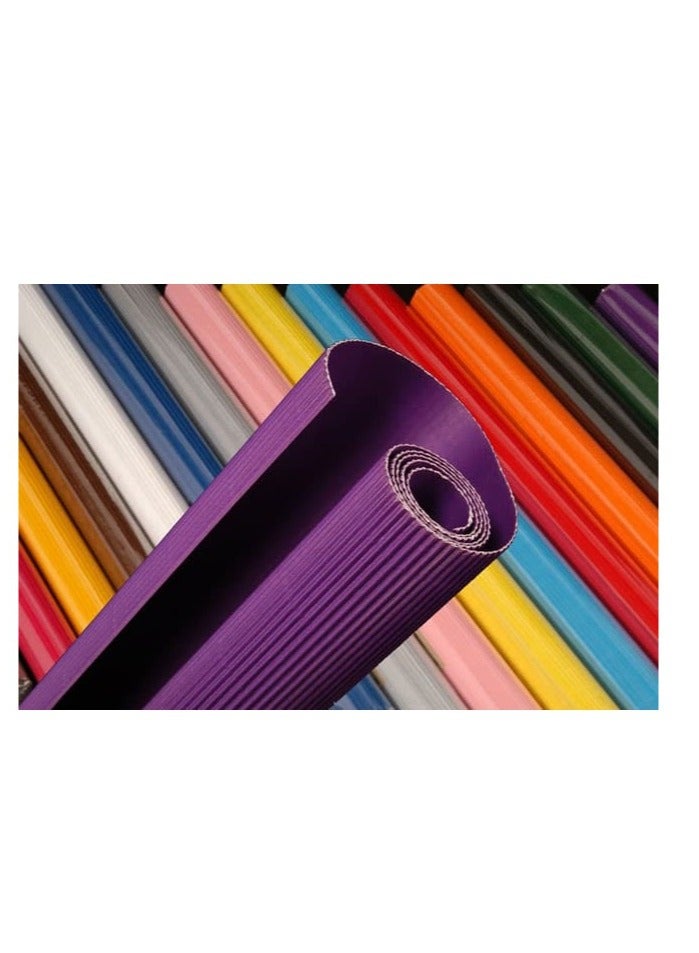 لفة مموجة باللون الأرجواني مقاس 50 سم × 70 مترًا - Image 2