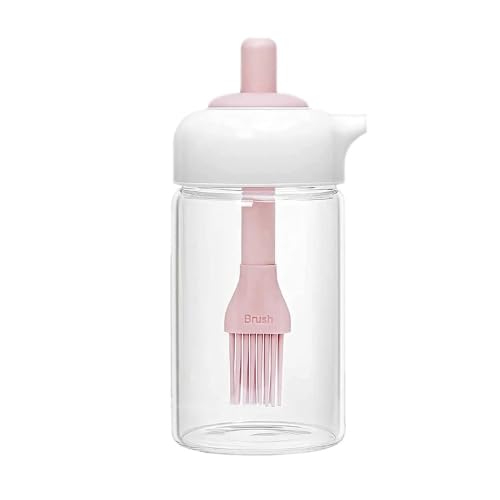 MeeTo 2 IN1 Oil Jar Dispenser Bottle, Oil Dispenser With Silicone Oil Brush - Perfect for precise Cooking, Baking, BBQ - Versatile Kitchen Essential(250 ML, Pack Of 1 - Multicolor) - Image 1