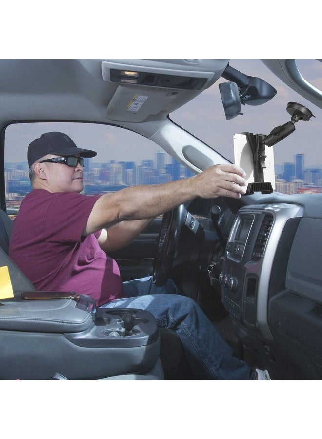 iBOLT Tabdock Bizmount Holder/Mount With Suction Cup Base For Your Windshield Dashboard Or Desk Compatible With All 7"10" Tablets: Ipad Samsung Galaxy Tab Google Nexus - Image 3