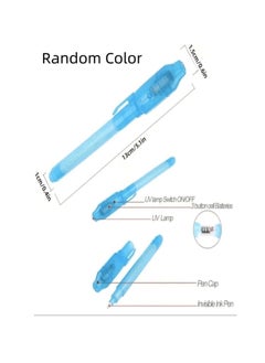 Generic 5 Pcs UV Light Luminous Invisible Ink Magic Pen, Environmentally Friendly and Non Toxic Ink UV Light Spy Pen, Fun Entertainment Secret Message Marker Ink Pen  - Image 4