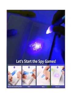 Generic 5 Pcs UV Light Luminous Invisible Ink Magic Pen, Environmentally Friendly and Non Toxic Ink UV Light Spy Pen, Fun Entertainment Secret Message Marker Ink Pen  - Image 5