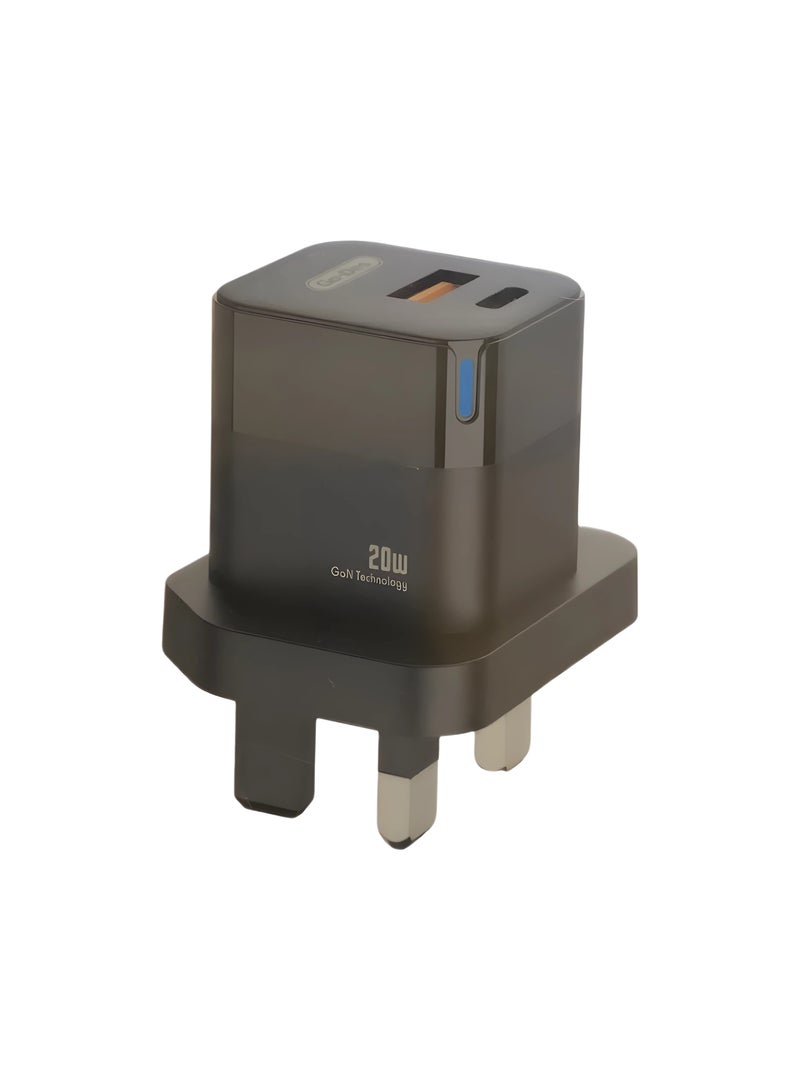 جو-ديز شاحن جداري بقوة ٢٠واط منفذين تايب سي - يو اس بي  يدعم الشحن السريع - Image 1