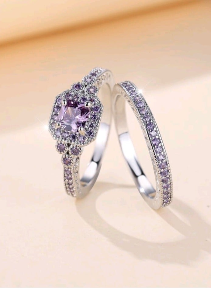Jewelry For Life 2pcs Of Silver Plated Ring For Women Size 7 - Image 2