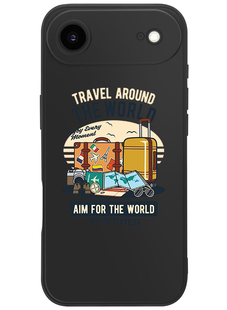 Theodor Protective Slim Fit Case Liquid Silicone Cover with Full Body Protection Anti-Scratch Shockproof Case For Apple iPhone 17 Air (Black) Aim for the world - Image 1