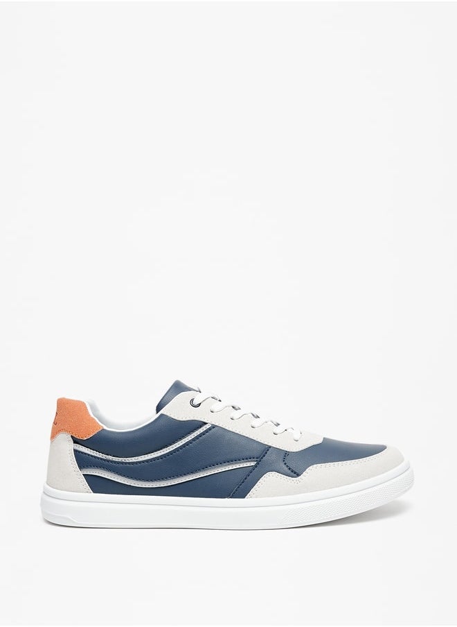 LBL by Shoexpress Men Solid Low Ankle Sneakers with Lace-Up Closure  - Image 1