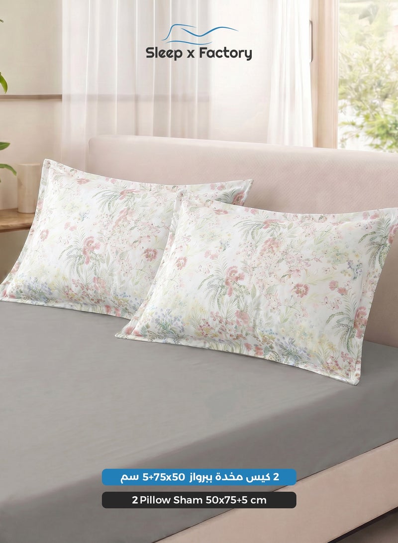 سليب × فاكتوري طقم مفرش صيفي 6 قطع من Sleep X Factory – مايكروفايبر بنقشة زهور – مقاس كينج - Image 5