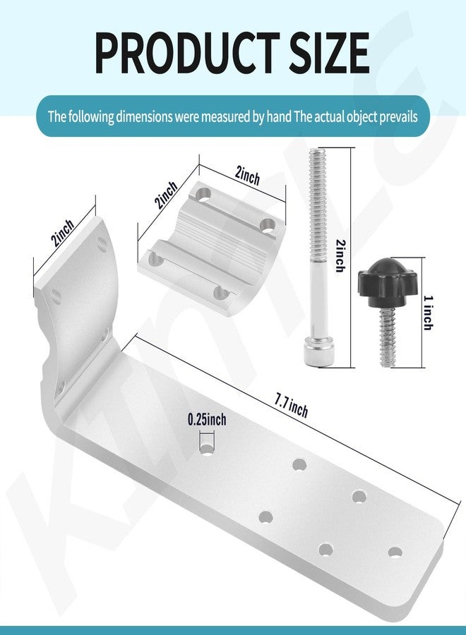 KINTLE 2 Set 58182 Grill Rail Mount Bracket Compatible with Any Kuma Grill and RV Boat Camping, Be Used On 7/8" - 1-1/4" Round Horizontal Railings Or On 1-1/4" Square Railings - Image 2