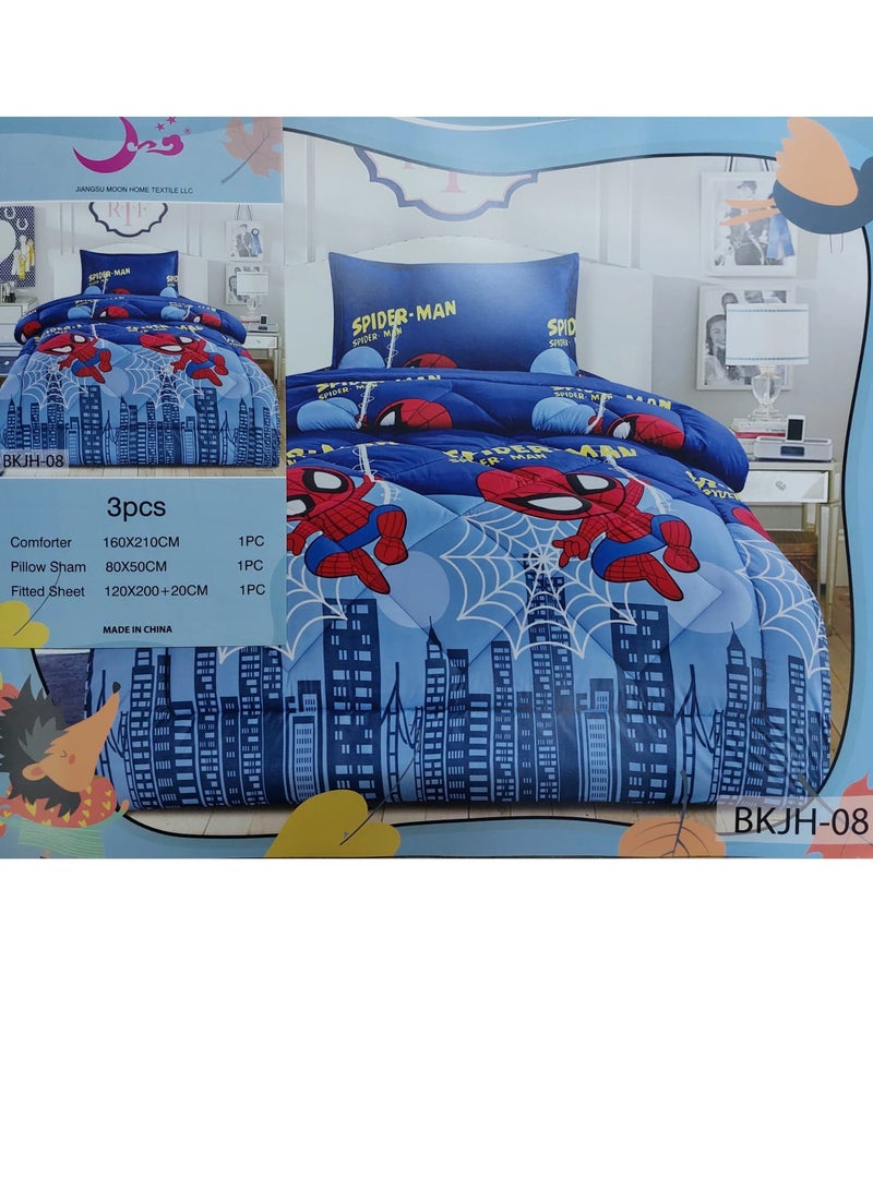 Moon 3-Piece  Comforter Set Microfiber Single Size 160 x210 cm Multicolor  - Image 3