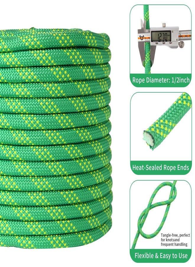 Caphremiel Arborist Rope Tree Climbing Rope 1/2 Inch 48 Strands Bull Rope for Construction Climbing Swing Sailing - Image 4