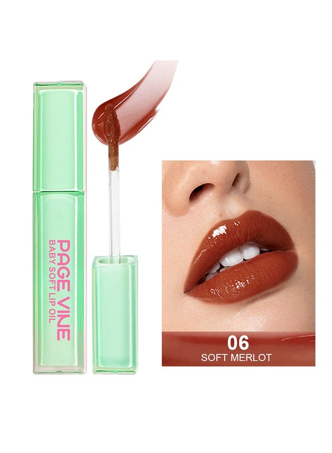 PAGE VINE Square tube lip gloss mirror lipstick lip gloss 06# - Image 1