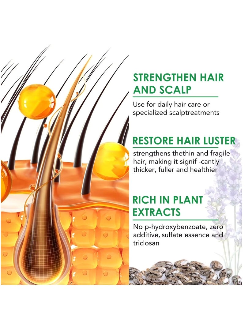 ALIVER 3 In 1 Black Castor Oil with Lavender & Argan Oil for Hair Care Hair Conditioner Oil for Thin Hair Repair Damaged Hair Nourishes Thin Hair Scalp Skin and Loss Hair Growth Fit for All Hair Types 60ml - Image 5