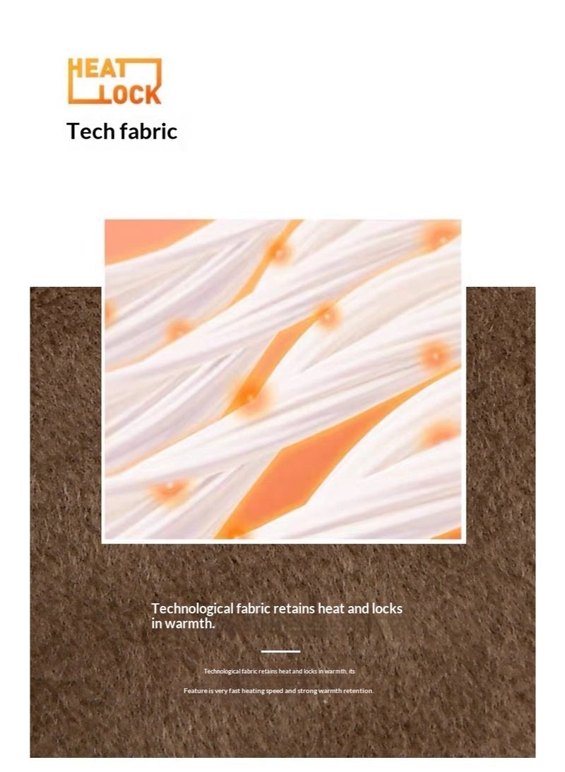 قفازات نسائية شتوية سميكة دافئة قفازات ركوب الدراجات (بني) - Image 5