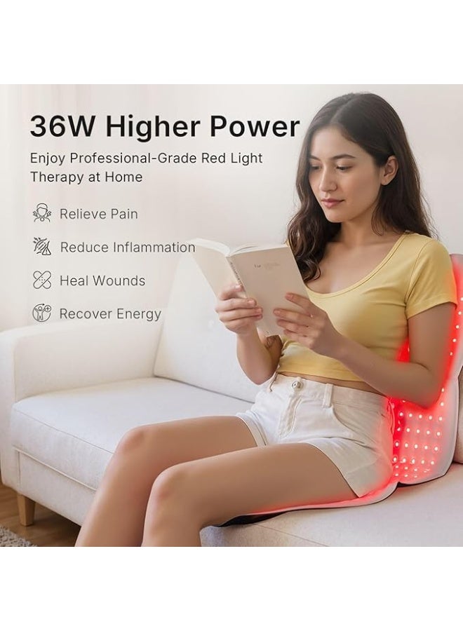 Red Light and Infrared Therapy Pad (660nm & 850nm) – Large, Flexible LED Mat for Body and Back; Features Auto-Shutoff; Relieves Muscle Pain and Promotes Relaxation; Use as a Waist Belt or Flat Pad (Blue) - Image 2