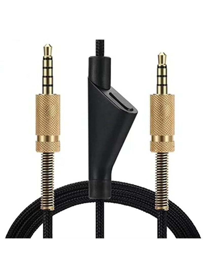 Replacement Cable Cord for Astro A40/A40TR/A10 Gaming Headsets, Aux Wire with Volume Mute Function 2.0 M 6.5 Feet Compatible with Xbox one PC Ps4 etc (Mute) - Image 1