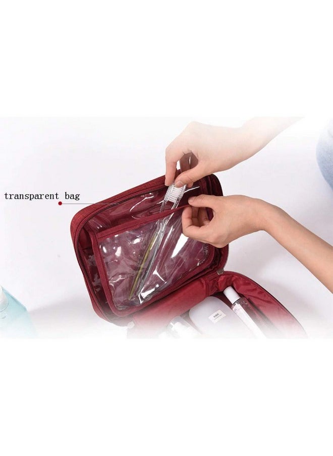 divinezon - Divinezon Women Cosmetic Toiletry Bag Travel Organizer Pouch, 25 X 20 X 9 cm, Multi Color - Image 1
