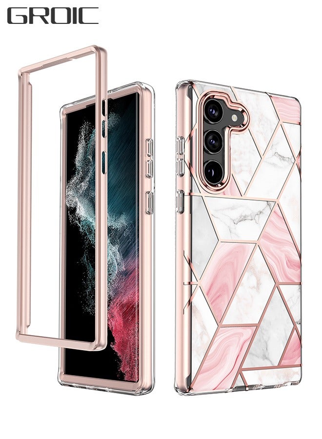 GROIC Designed for Samsung Galaxy S23 6.1" Case, Full Body Rugged Case with Built-in Touch Sensitive Anti-Scratch Screen Protector, Stylish Marble Shockproof Protective Phone Case Slim Thin Cover - Image 1